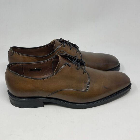 Allen Edmonds Fort Collins Plain Toe Derby Shoes Mens 9.5 D Brown Leather Dress main image 8